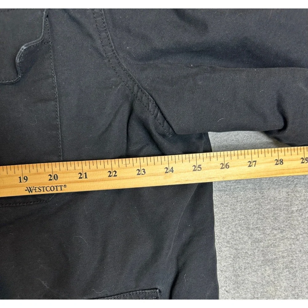 Old Navy Barn Coat Mens XXL Black Flannel Lined Corduroy Collar Cotton Canvas